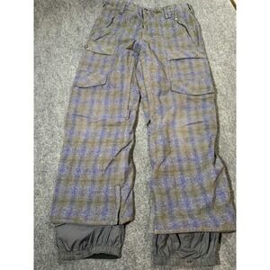 Burton Snow Pants Mens Large Multicolor Plaid DRYRIDE Insulated Ski Snowboard